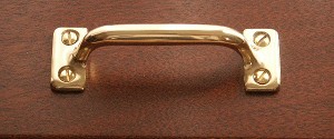 Window Sash Bar Lift Handles in Brass & Polished Nickel